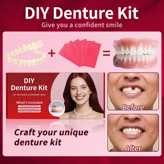 Top denture teeth components in DIY kit