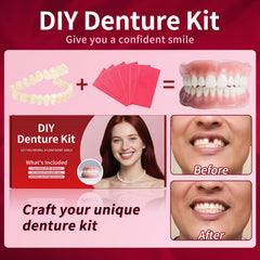 Top denture teeth components in DIY kit