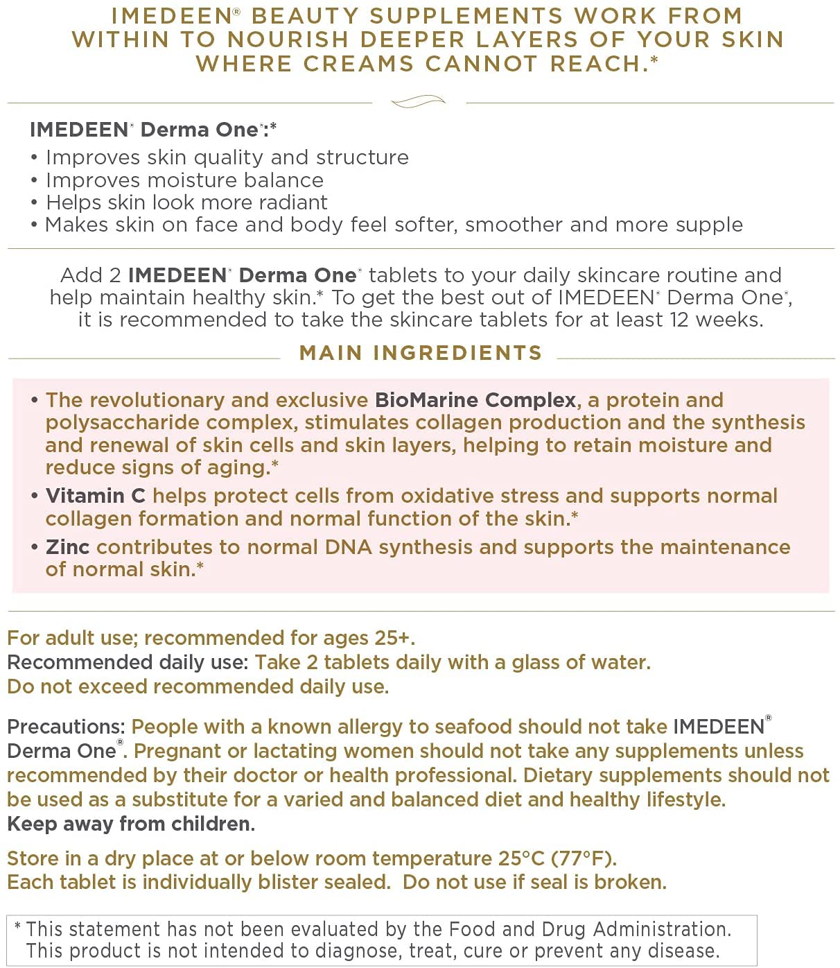 Marine Complex ingredient concept for Derma One.