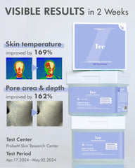 DERMAL Ice Cooling Toner Pad on face demonstrating soothing, cooling touch.