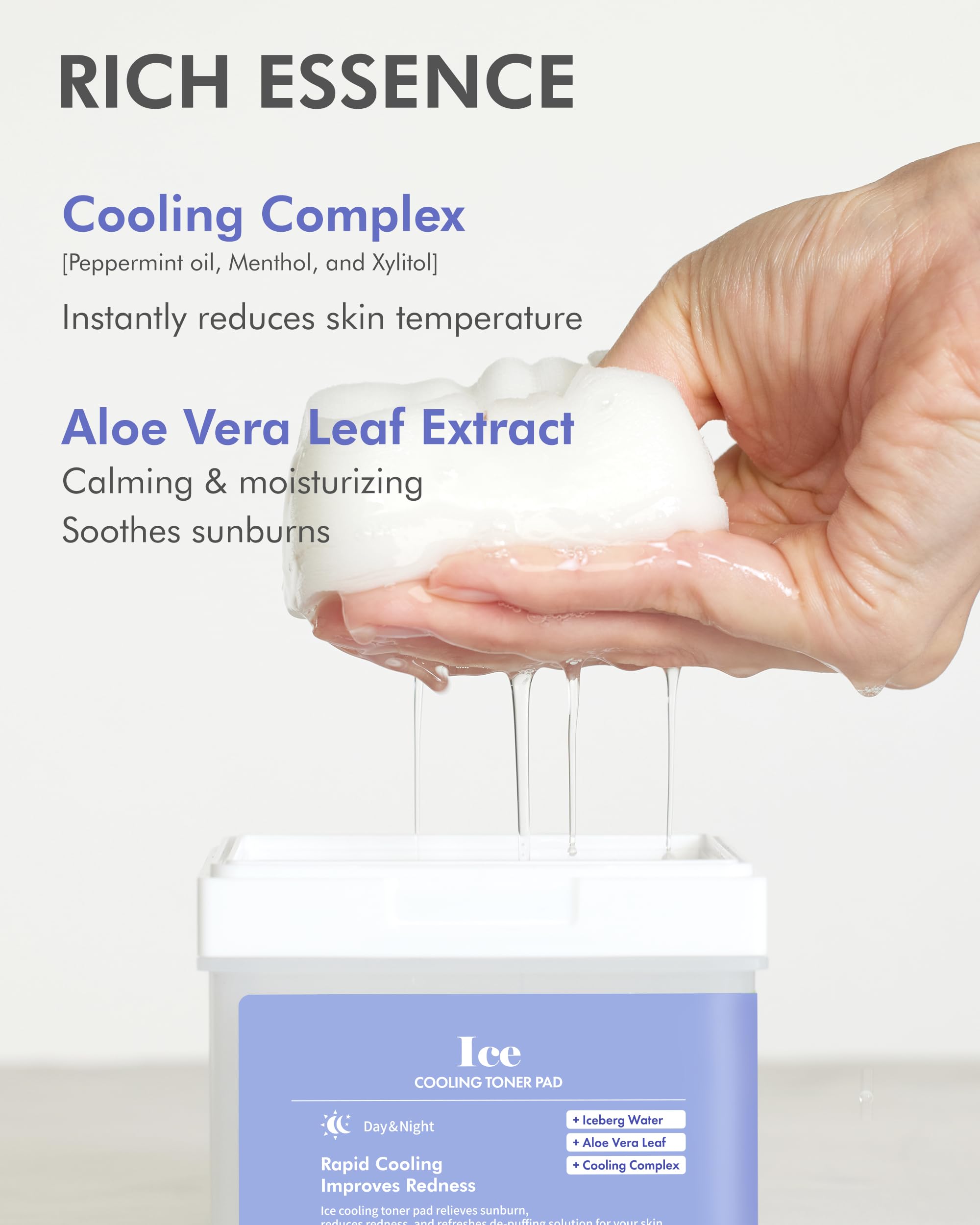 DERMAL Ice Cooling Toner Pad travel kit ready for outdoor refreshment.
