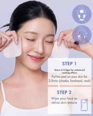 DERMAL Ice Cooling Toner Pad vegan formula supports skin comfort.