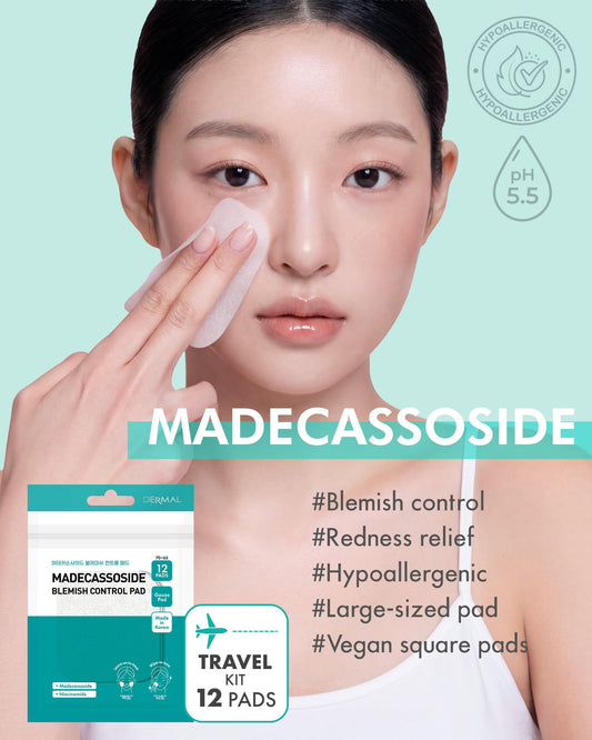 DERMAL Madecassoside Blemish Control Pad square 65x70mm close-up for easy application.
