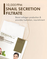 DERMAL Snail Collagen Mask Essence Sheet application scene for daily care.