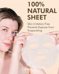 DERMAL Snail Collagen Mask ethically sourced snail mucin visual emphasize gentle care.