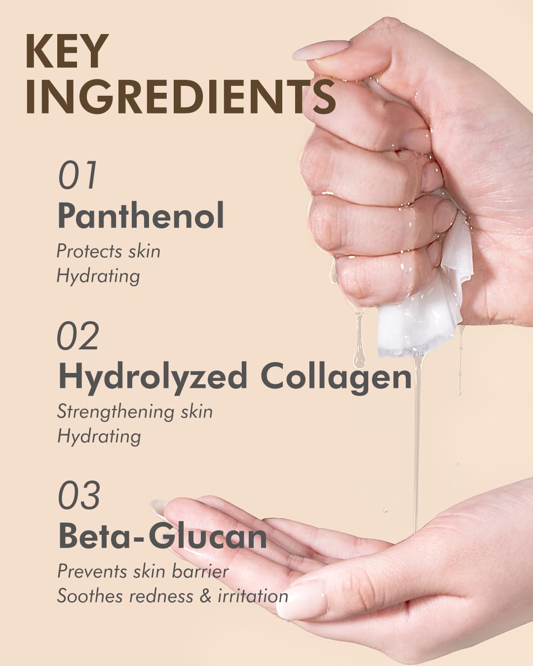DERMAL Snail Collagen Mask ingredients with Vitamin E and hydrolyzed collagen.