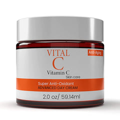 Dermapeutics Advanced Vitamin C Face Cream bottle promotes radiant, hydrated skin.