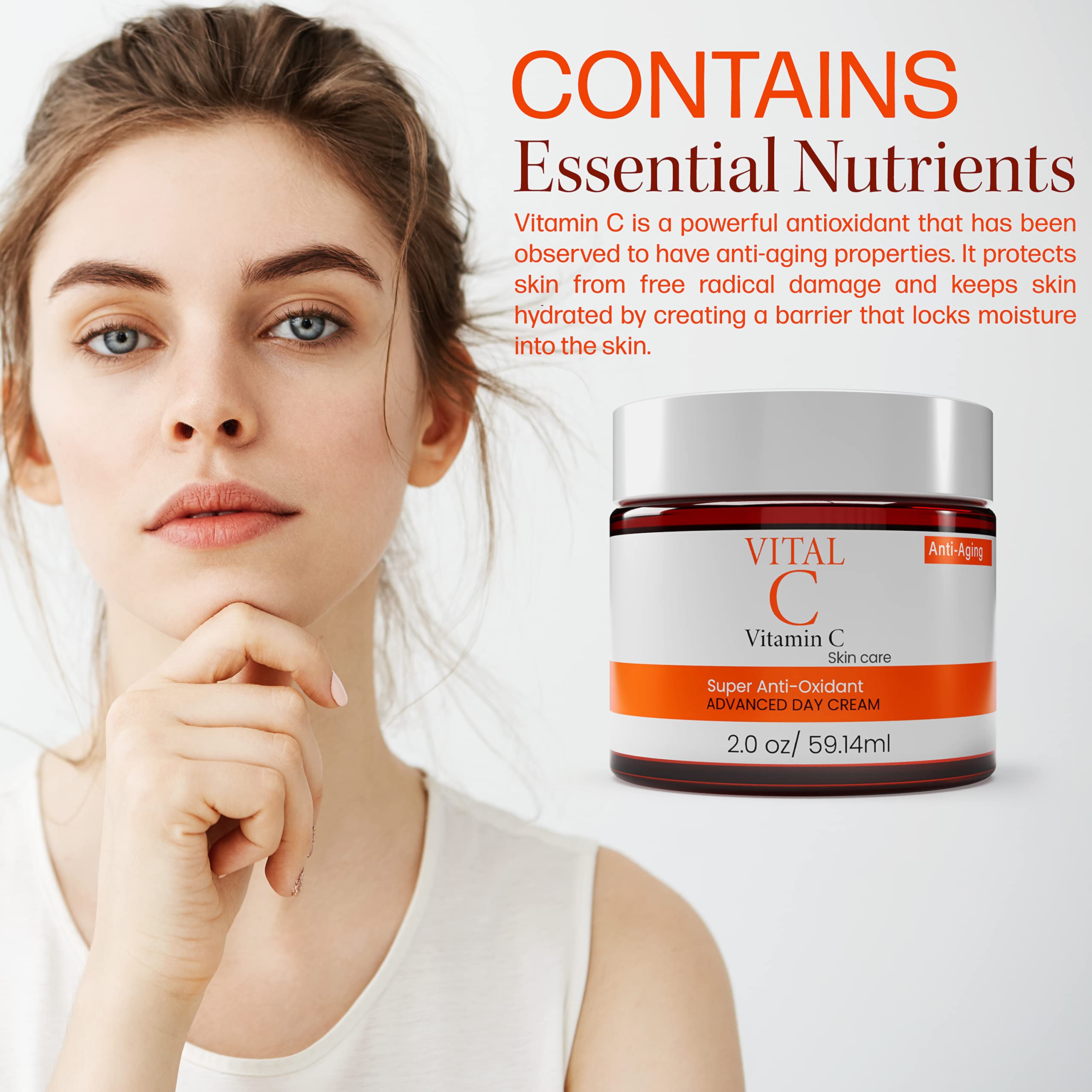 Dermaceutics Vitamin C cream lid and label emphasize cruelty-free formula.