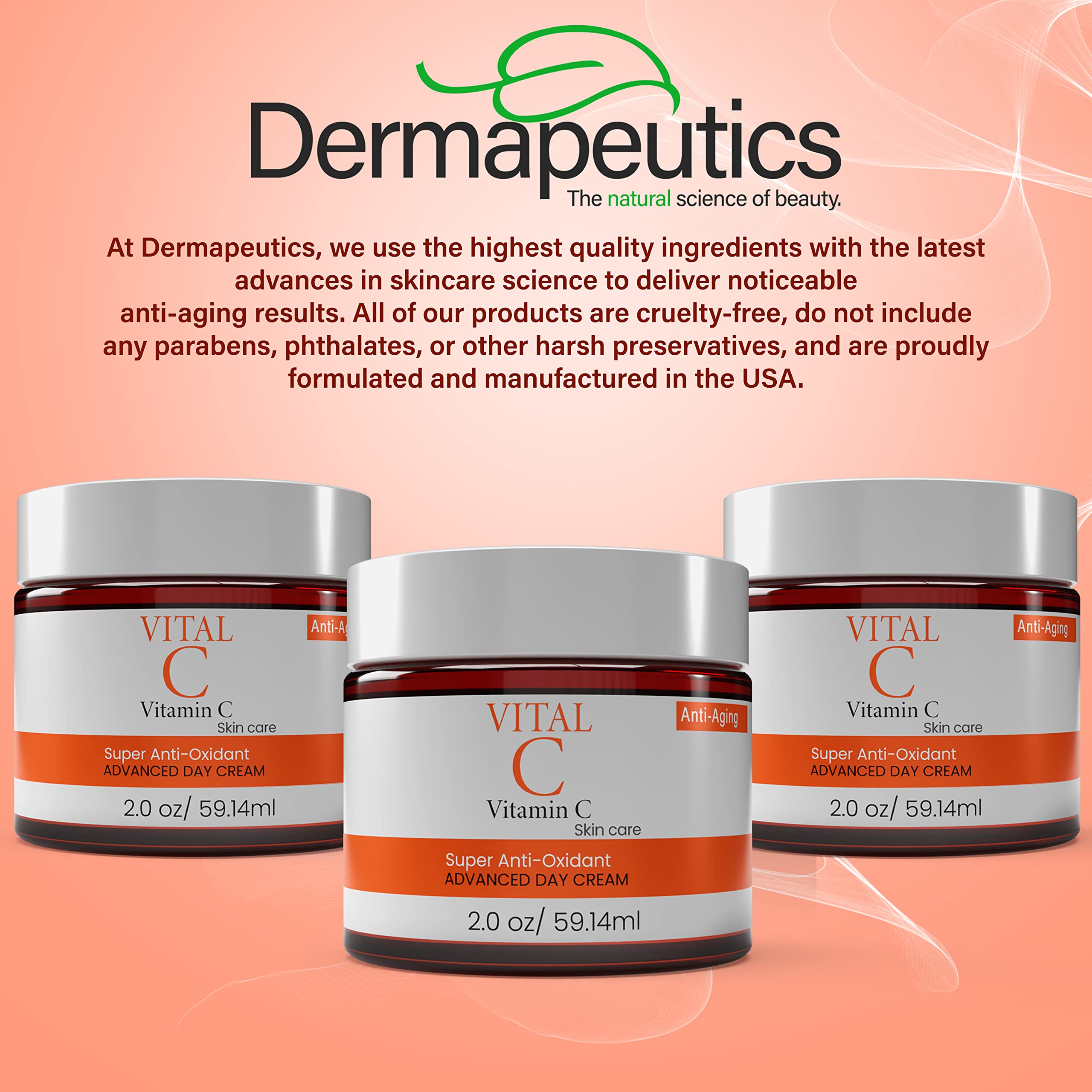 Dermapeutics Vitamin C cream in a morning bathroom setting.