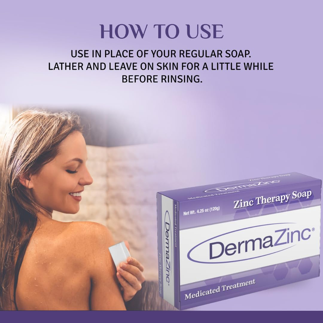 DermaZinc Therapy Soap with oats nourishes dry skin during cleansing