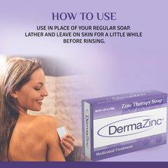 DermaZinc Therapy Soap with oats nourishes dry skin during cleansing