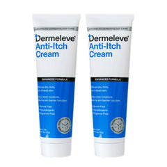 Dermeleve anti-itch cream tube closeup for fast relief
