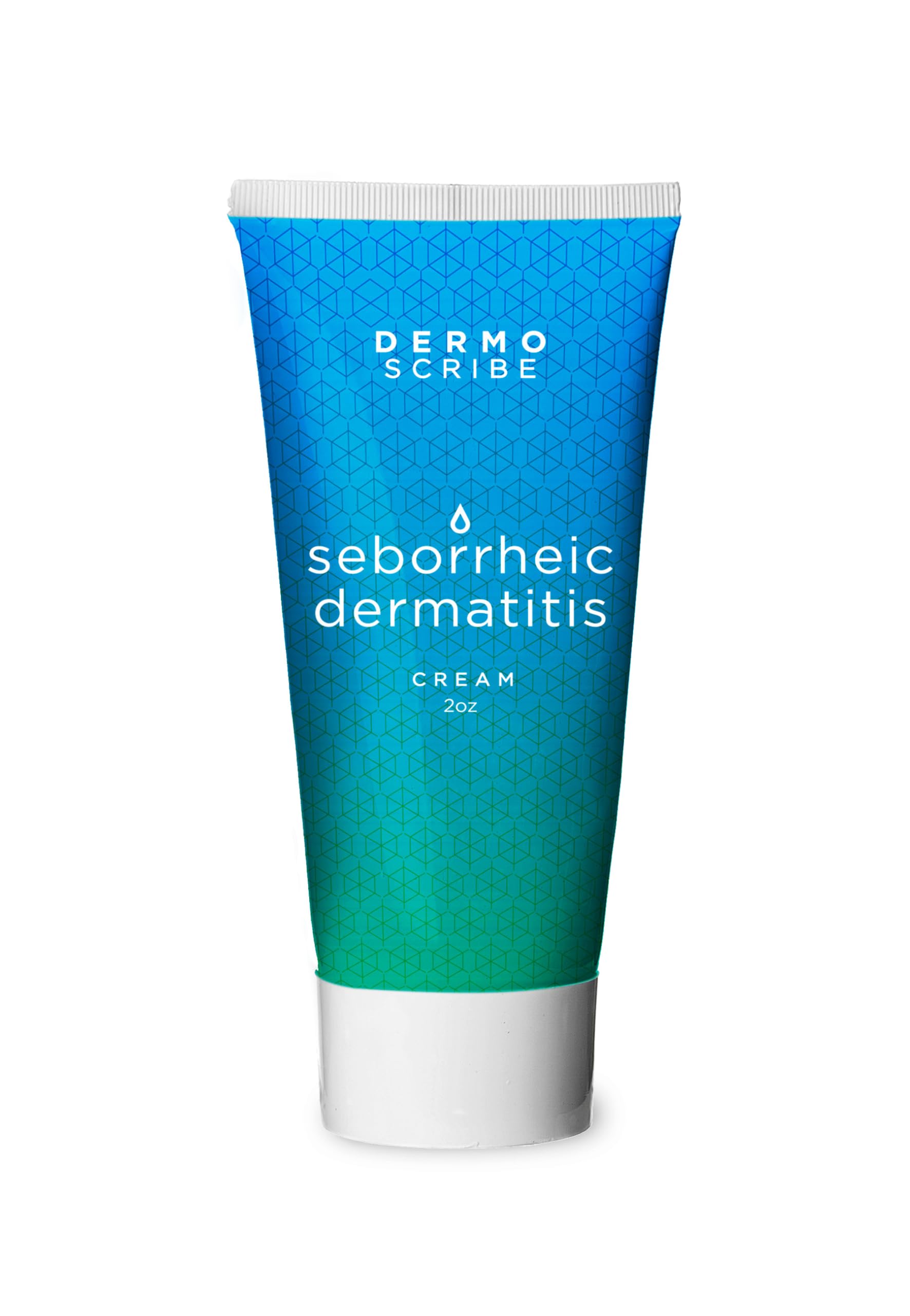 Dermoscribe seborrheic dermatitis cream applied to face and scalp for soothing irritation.