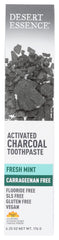 Desert Essence Activated Charcoal Toothpaste Fresh Mint 6.25 oz Pack of 3