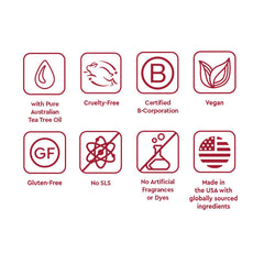 Ingredients listing including Arnica and Tea Tree Oil
