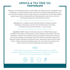 Packaging of Desert Essence Arnica & Tea Tree Oil Toothpaste