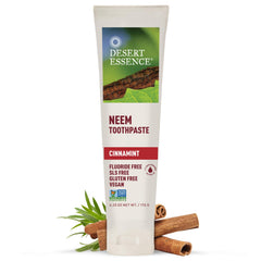 Desert Essence Neem Toothpaste Cinnamint 6.25 oz front view