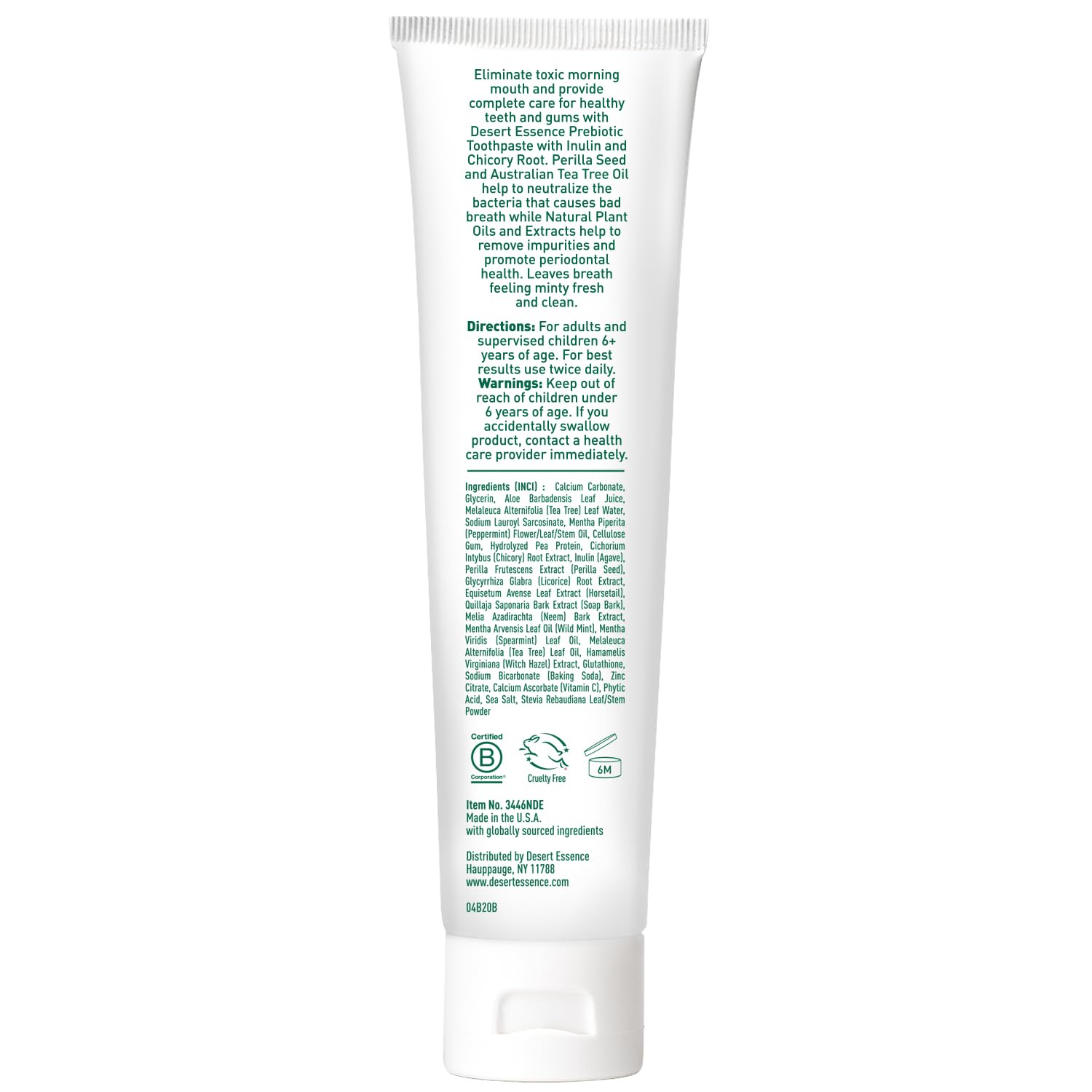 Toothpaste tube with holistic oral care concept
