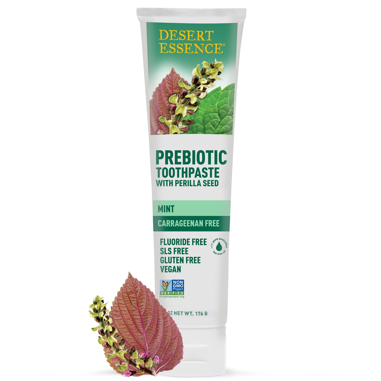 Desert Essence Prebiotic Toothpaste Mint 6.25 oz packaging