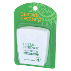 Close-up texture of Desert Essence Tea Tree Dental Tape