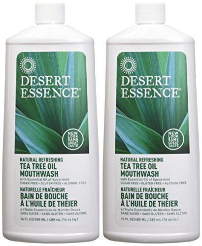 Packaging highlights natural ingredients: tea tree oil, spearmint leaf oil, witch hazel, aloe