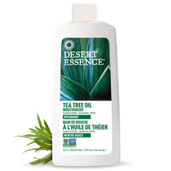 Tea tree oil mouthwash with spearmint flavor 16 oz bottle