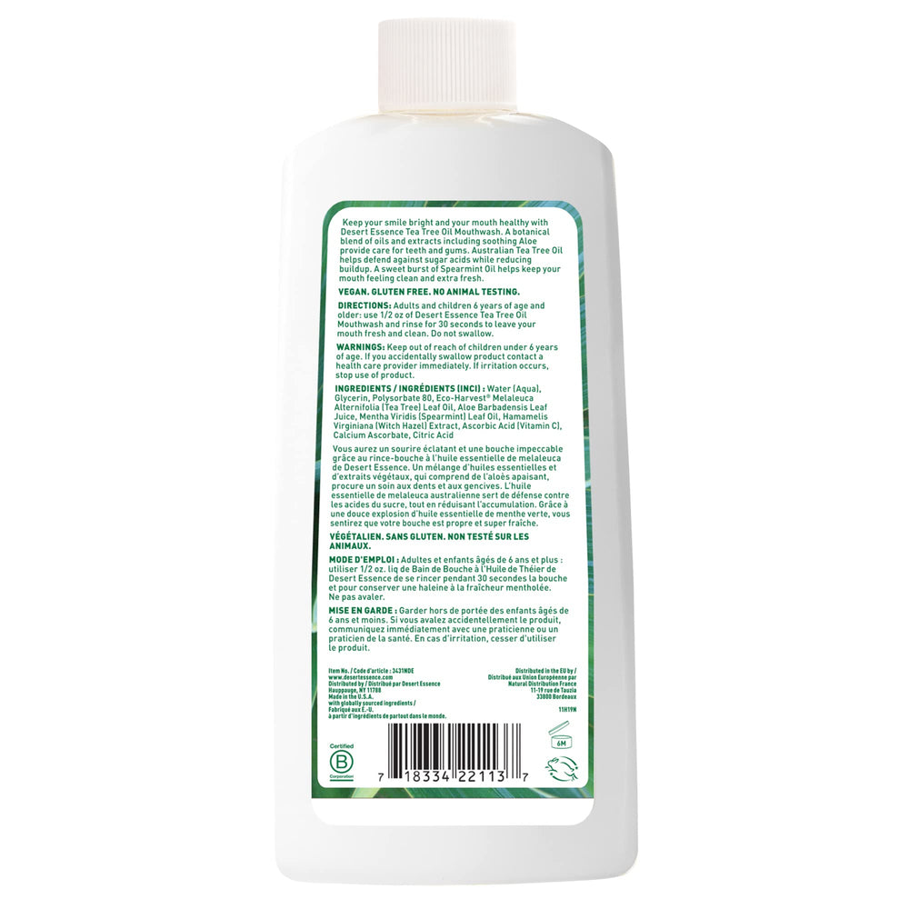 Pack of 6 Desert Essence Tea Tree Mouthwash bottles