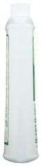 Mouthwash bottle with mint leaves and green label