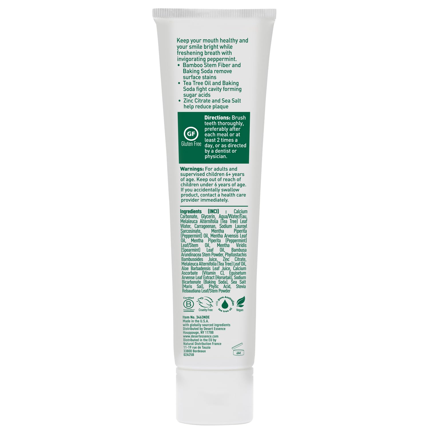 Toothpaste with bamboo stem fiber for whitening effects