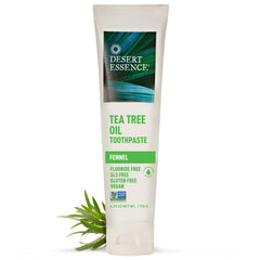 Bottle of Desert Essence Tea Tree Oil & Fennel Toothpaste, 6.25 oz