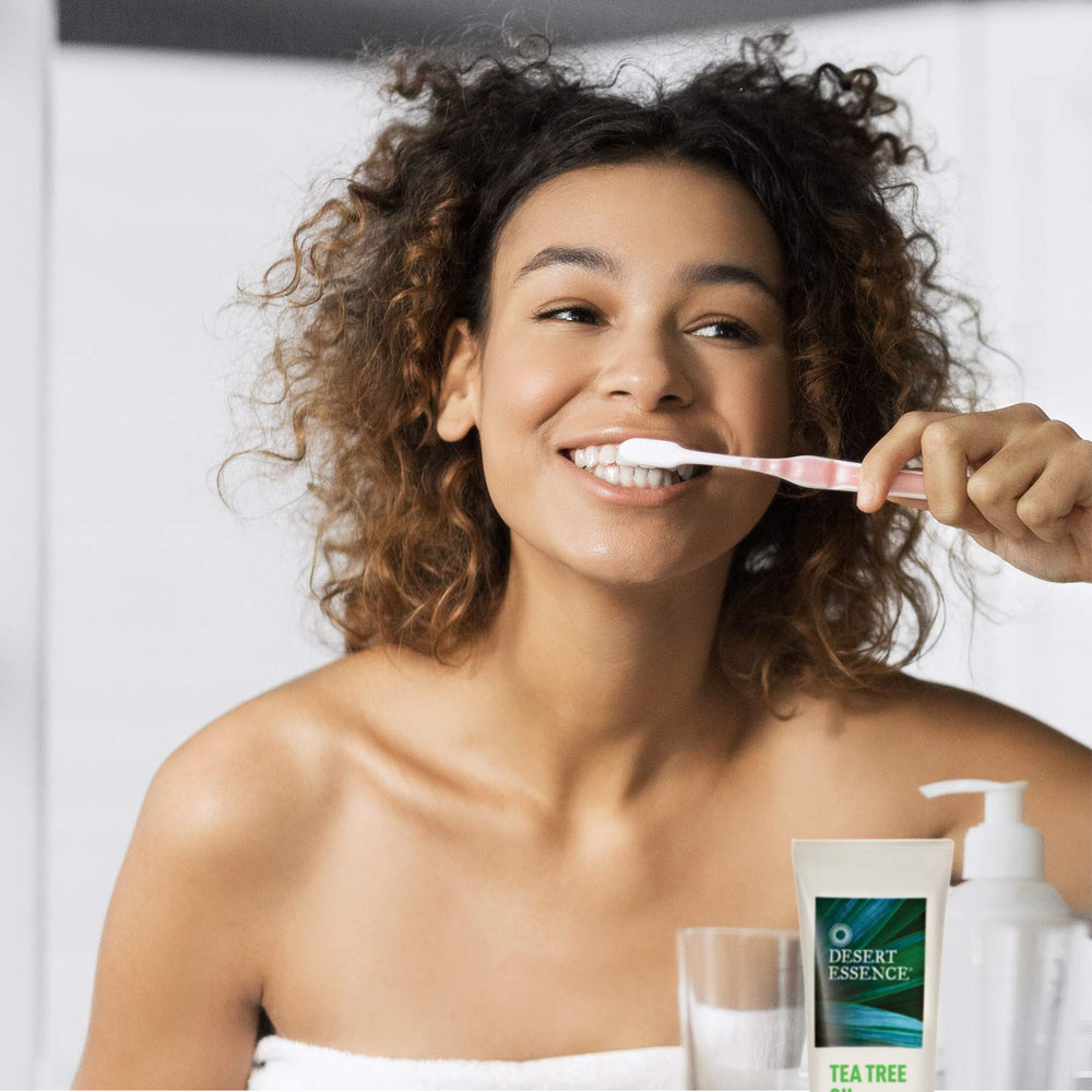 Close-up of toothpaste texture showing whitening and cleansing action