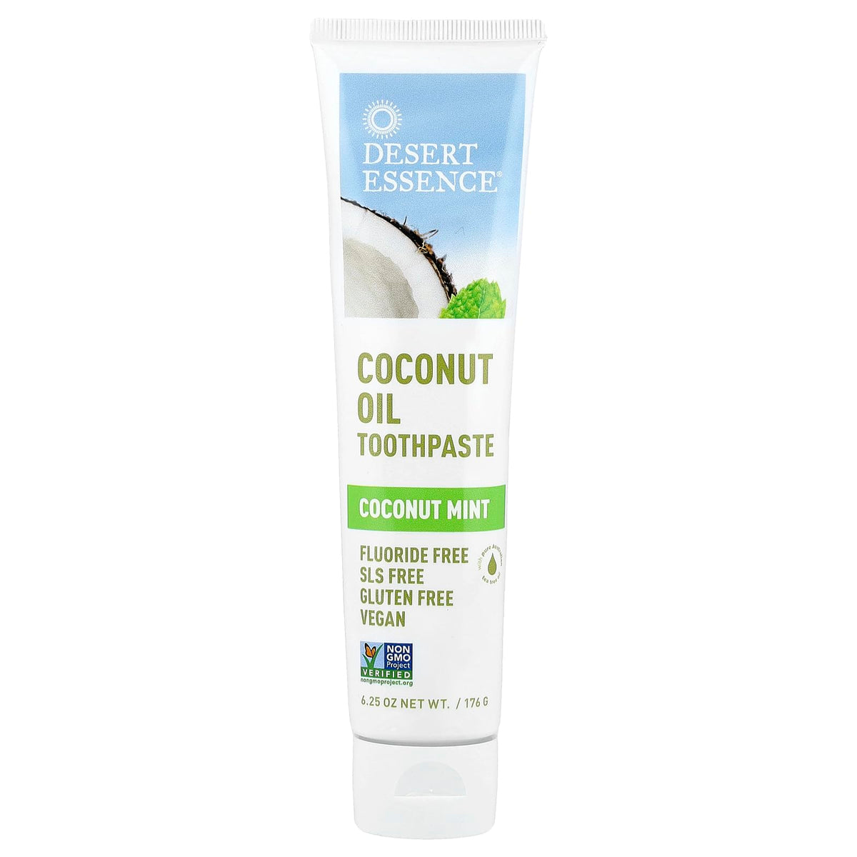 Desert Essence Tea Tree Oil Toothpaste Coconut Mint 6.25 oz tube