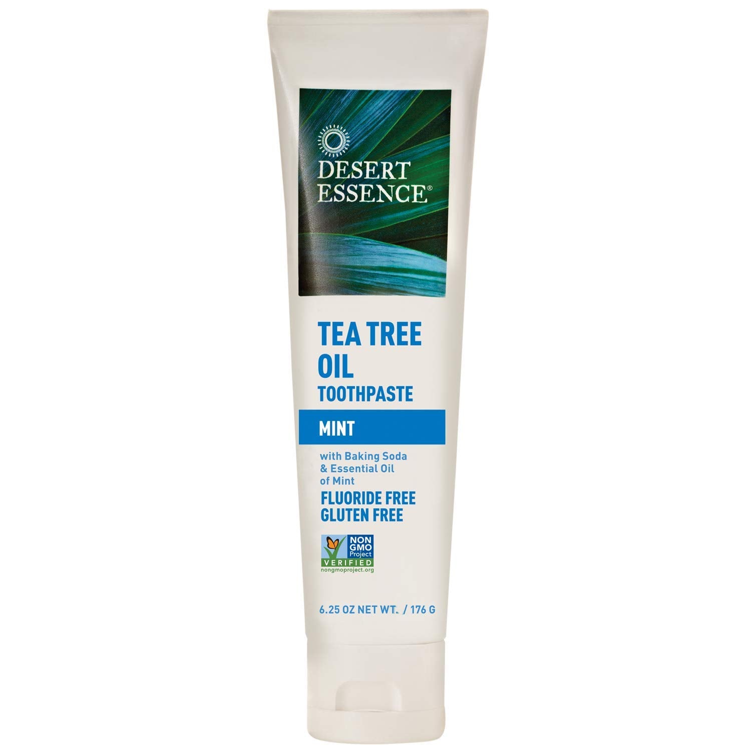 Desert Essence Tea Tree Oil Toothpaste Mint 6.25 oz front label