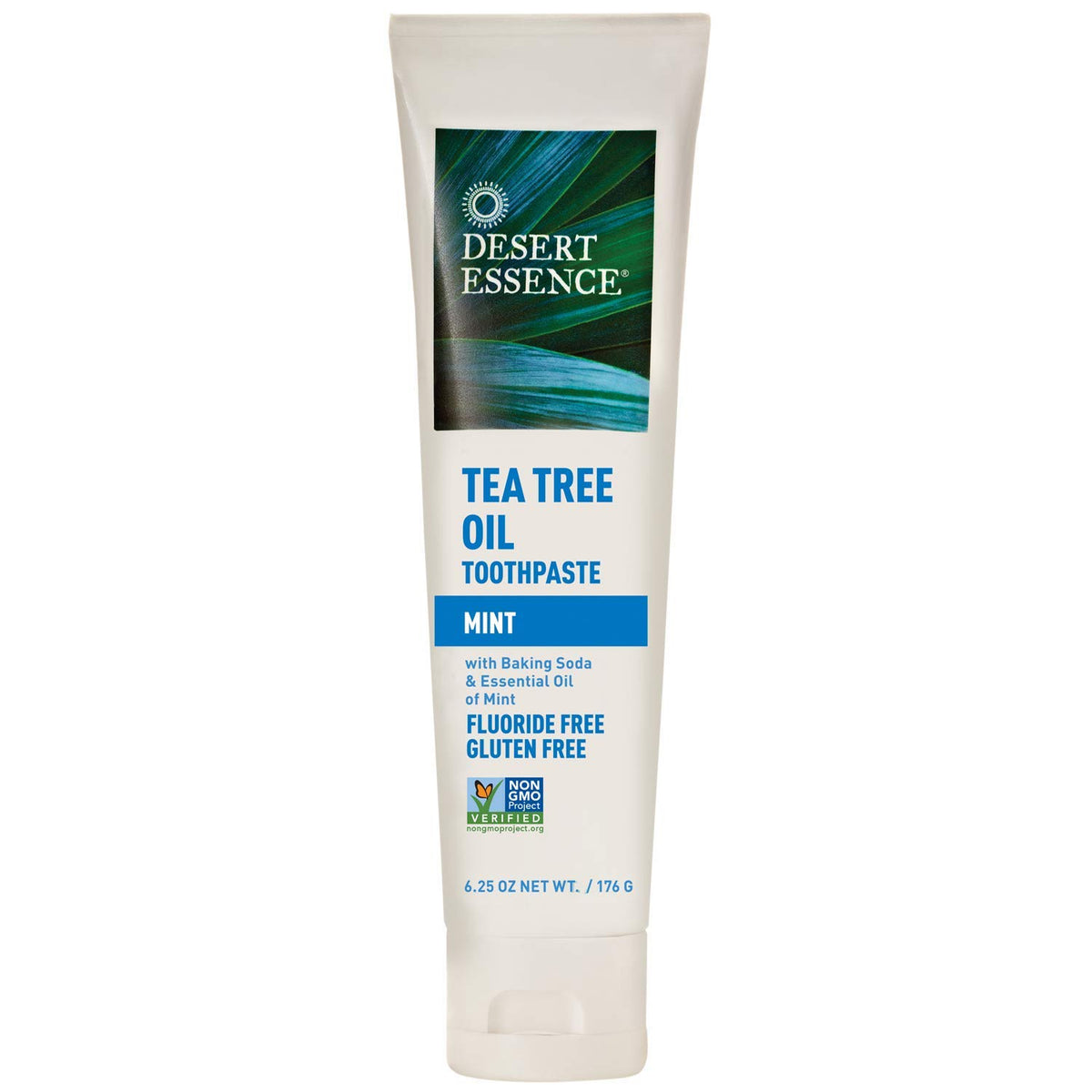 Desert Essence Tea Tree Oil Toothpaste Mint 6.25 oz front label