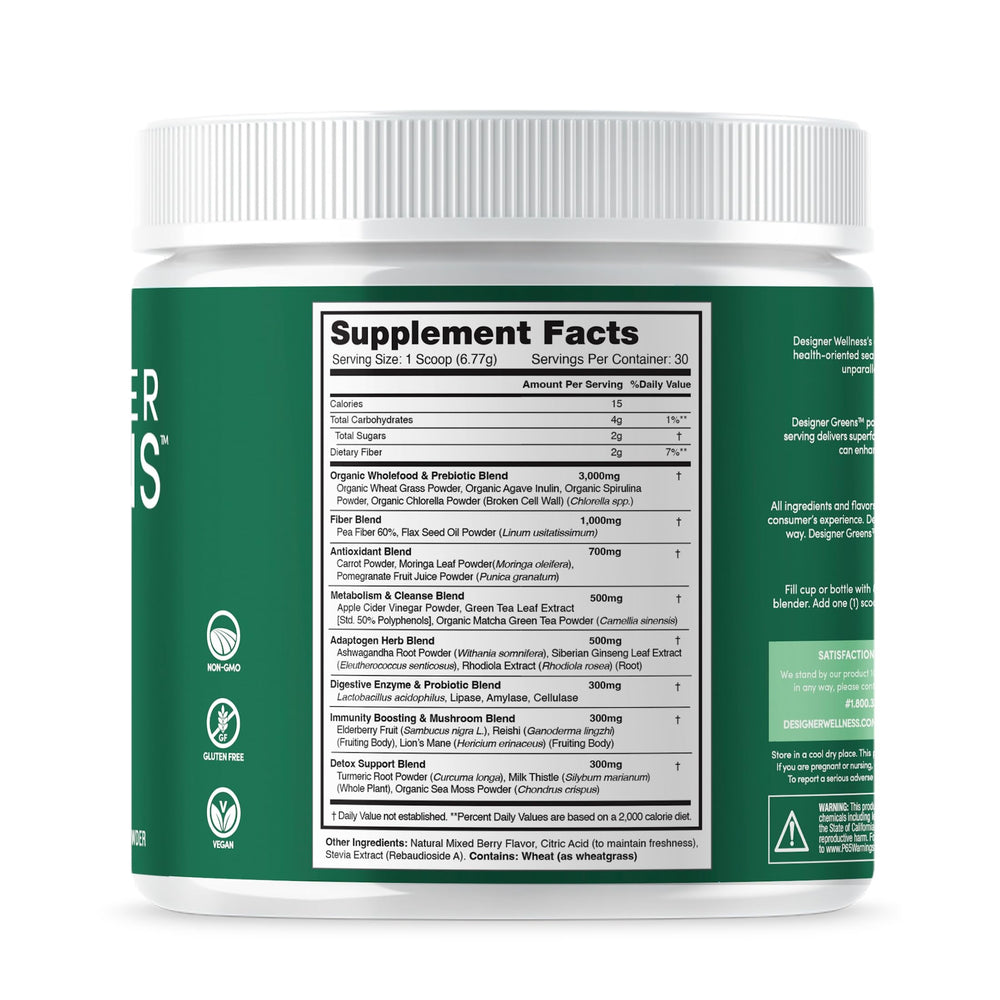Close-up of product label highlighting vegan and non-GMO claims.