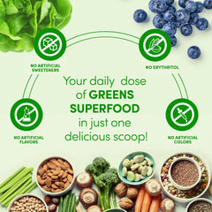 Digestive support ingredients including prebiotics and probiotics icons.