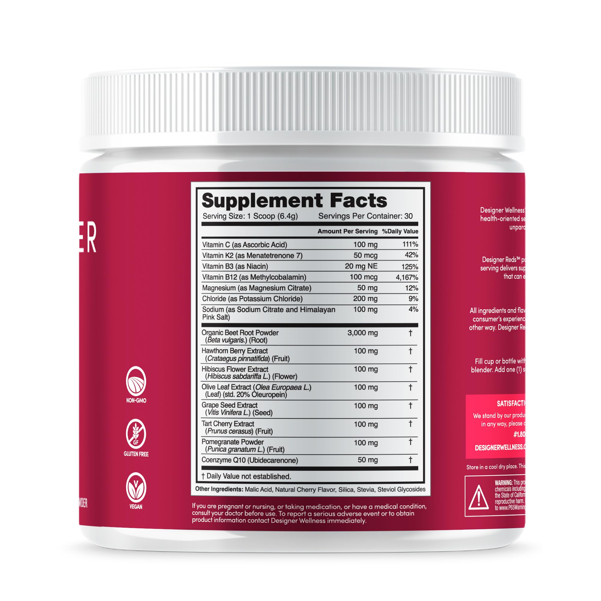 Immunity support with antioxidants in Designer Reds