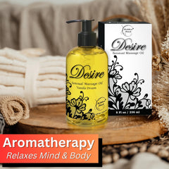 Couples enjoying date night massage with Desire Oil