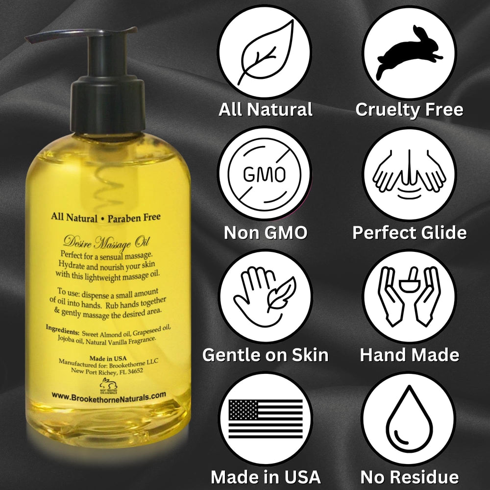 Moisturized skin after using Desire Sensual Massage Oil