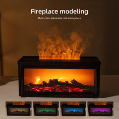 Compact desk humidifier with flame design