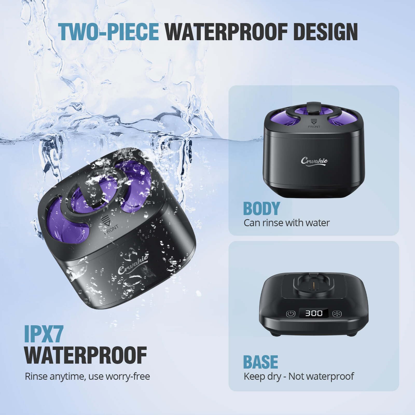 Detachable design with drainage ports for easy drainage
