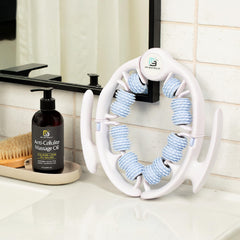Grip-accurate handles on cellulite massager roller