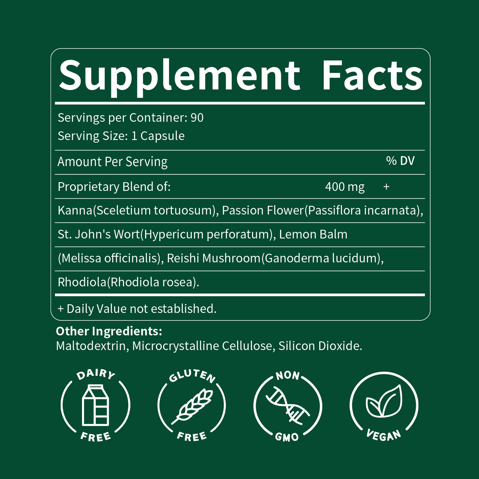 Packaging of DetoxenNATURE Kanna Extract Power Capsules 90-count
