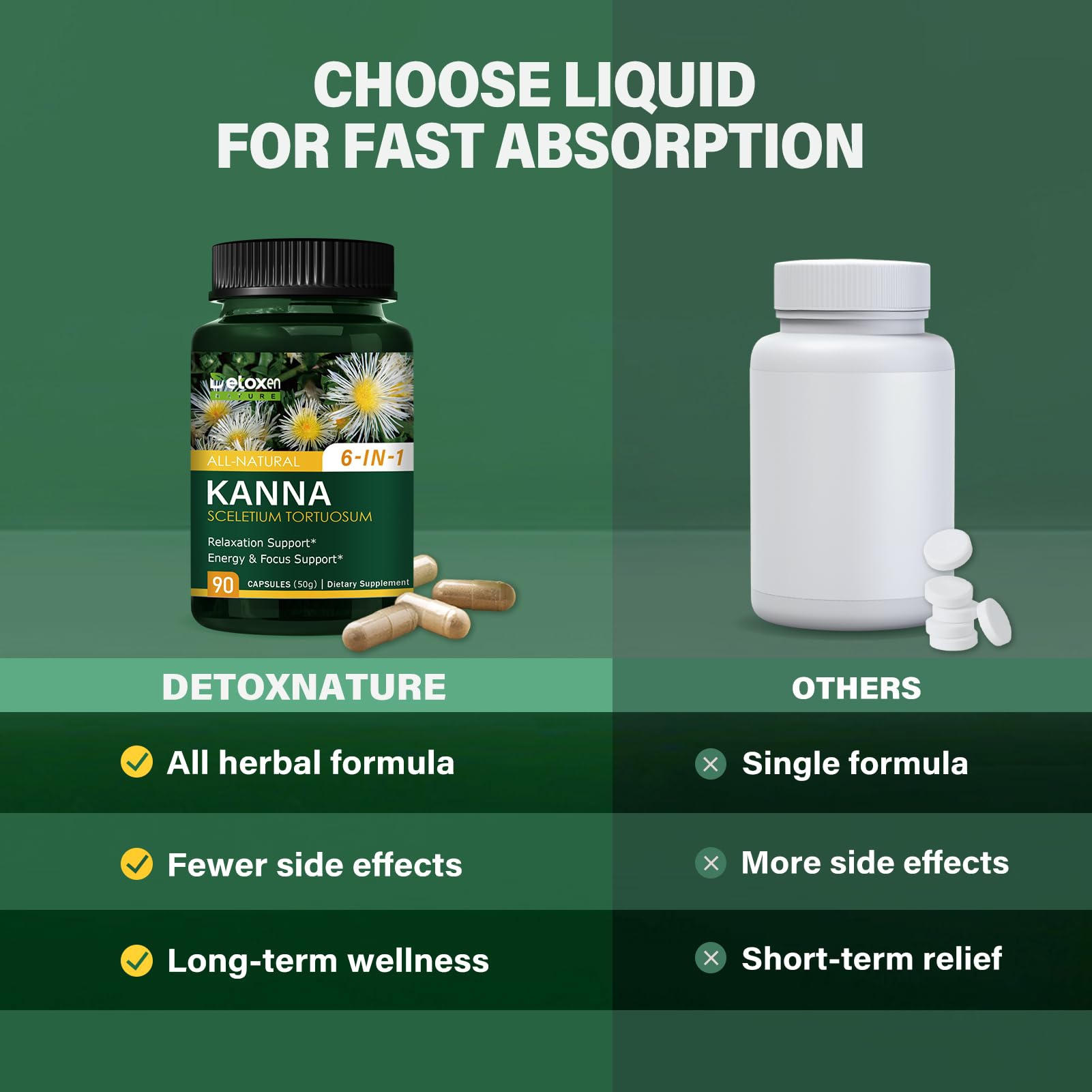 Ingredients: Passion Flower and Lemon Balm in DetoxenNATURE capsules