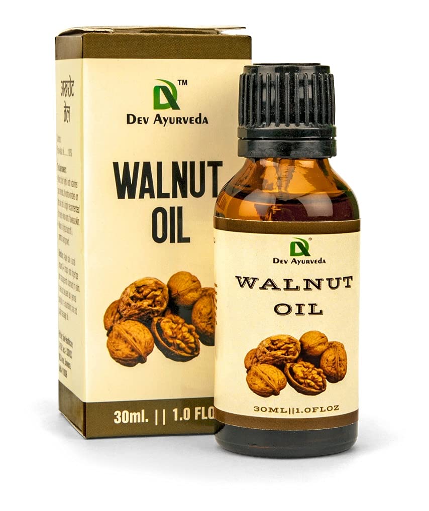 Dev Ayurveda Walnut Oil bottle 30mL - 100% cold pressed
