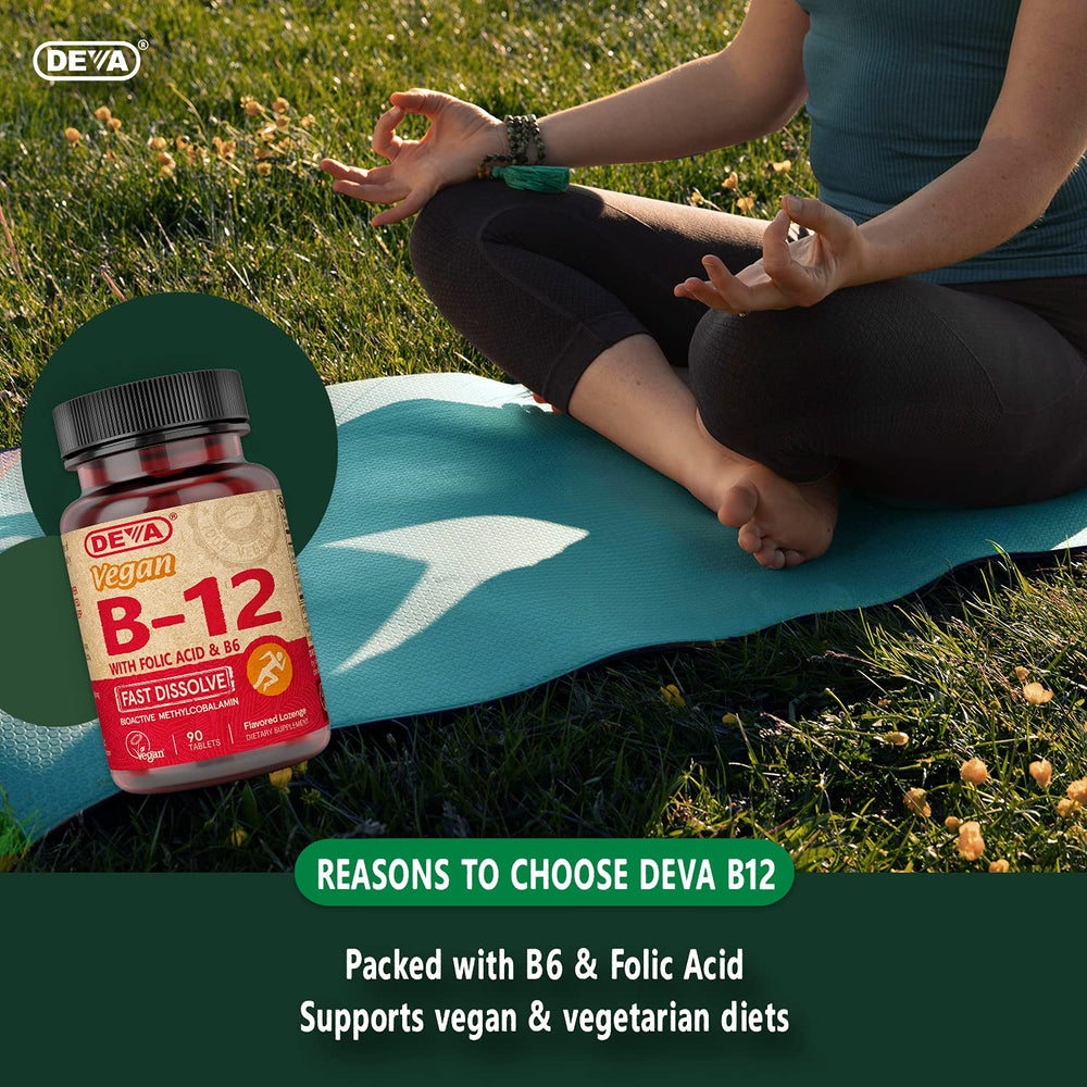 Lemon-flavored dissolvable B12 tablet