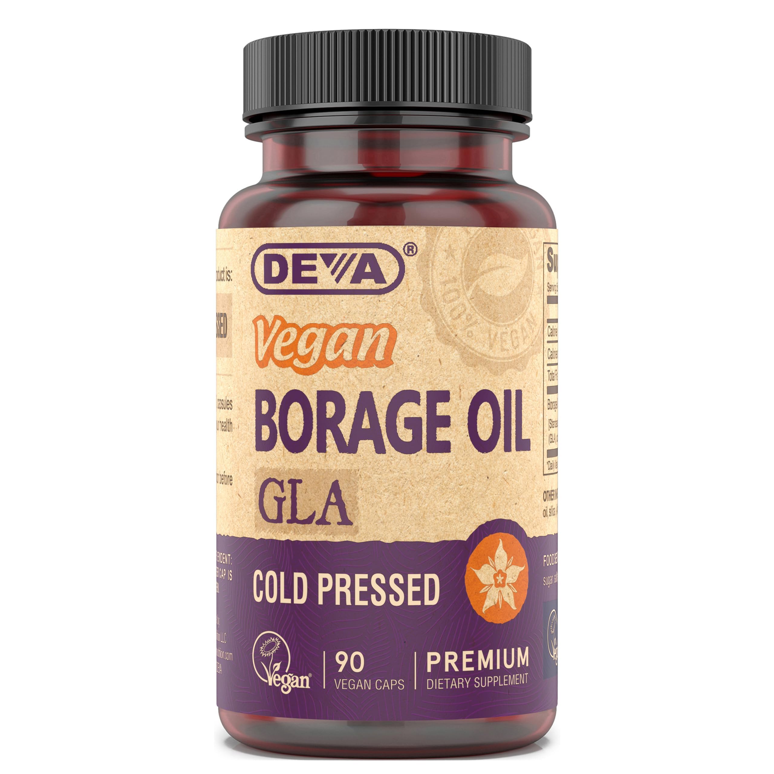 DEVA Borage Oil 500mg bottle - front view