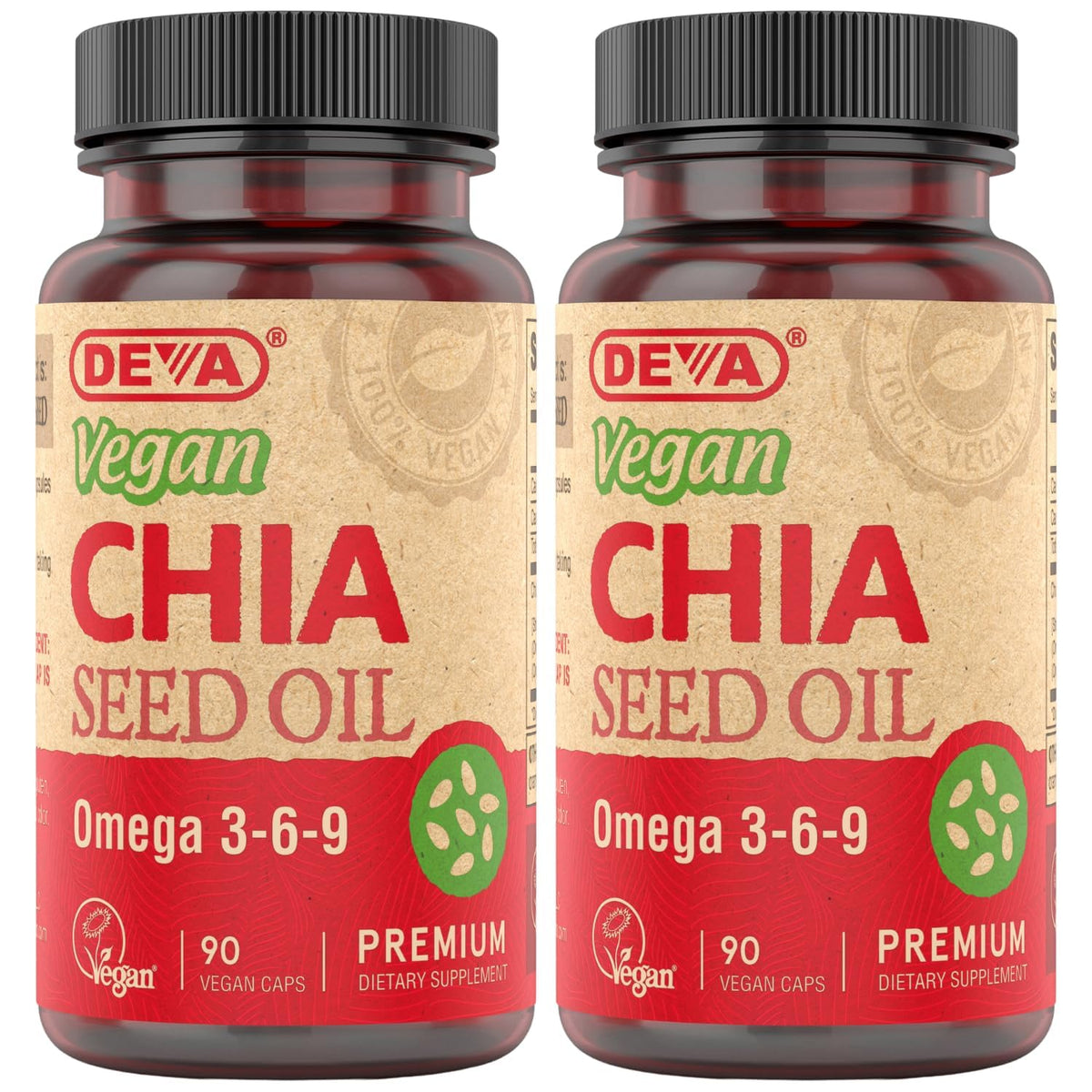 DEVA Chia Seed Oil bottle front view