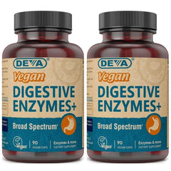 DEVA Digestive Enzymes+ bottle and packaging