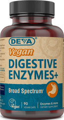 DEVA Digestive Enzymes Plus bottle with vegan label